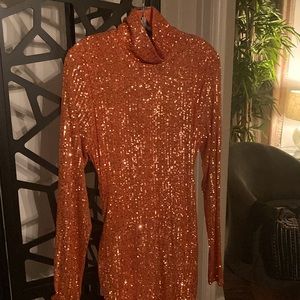 “THAT ORRANGE!” Orange Sequin Dress